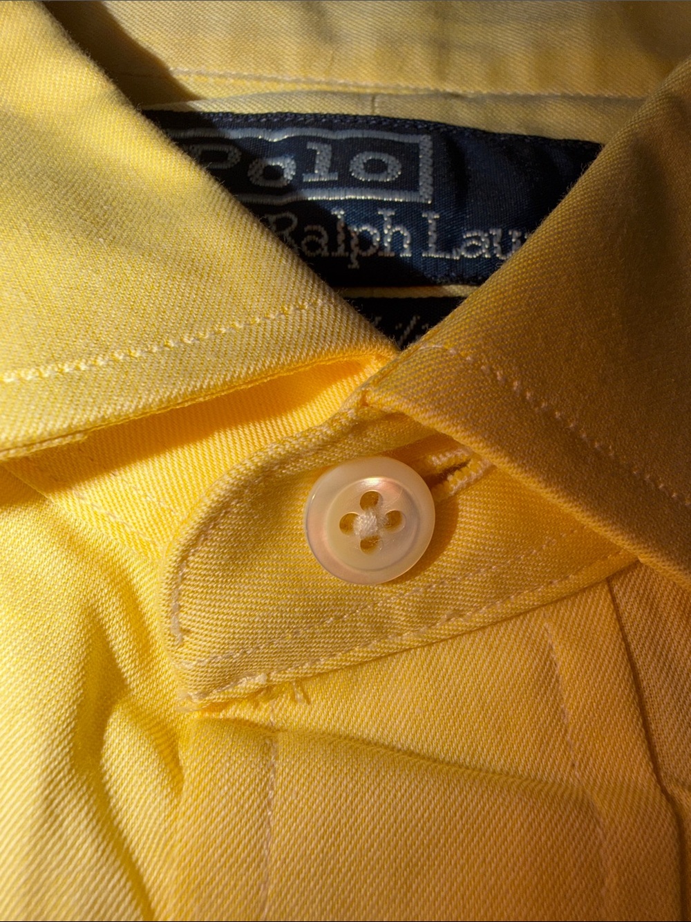 Polo by Ralph Lauren Men's bright Yellow long sleeve Dress Shirt 15,5 / 35 - Picture 2 of 10